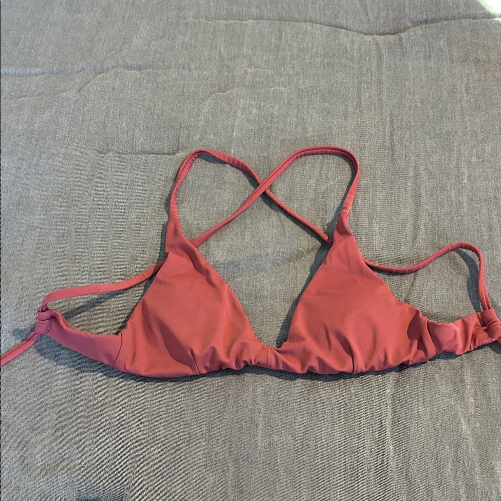 Rust Red Triangle Bikini Top